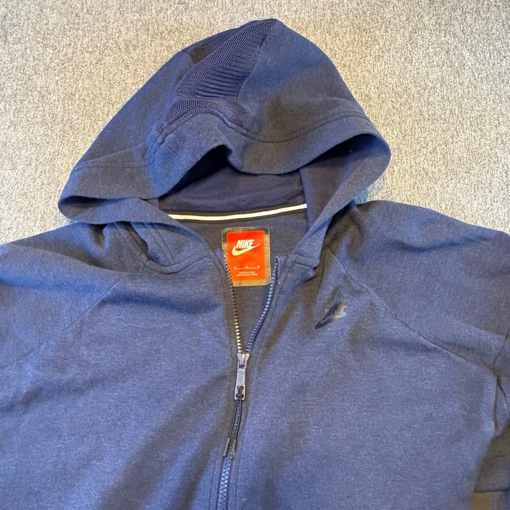 NIKE  Tech Fleece Mesh Cocoon Full Zip Hoodie Women's M Jacket Navy Blue 725844